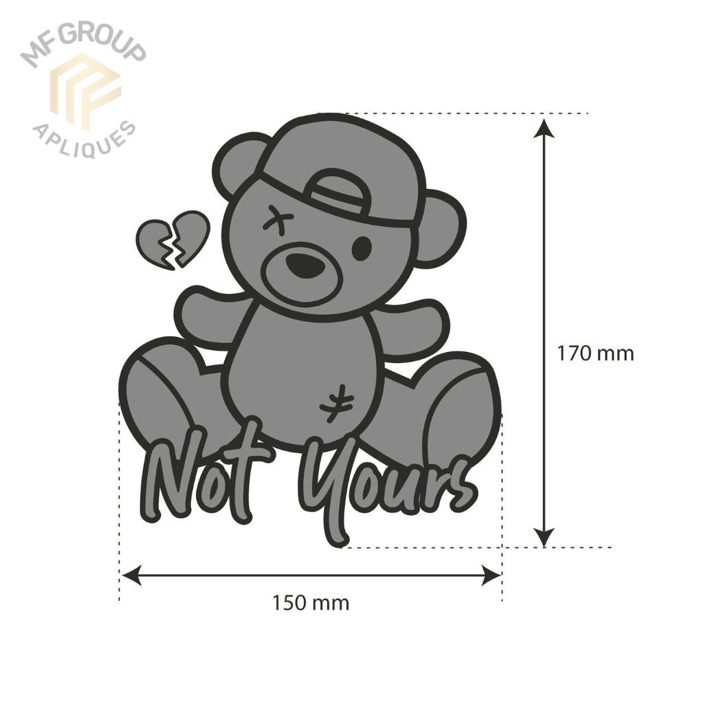 Not yours - Aplique de oso Termo-adherible