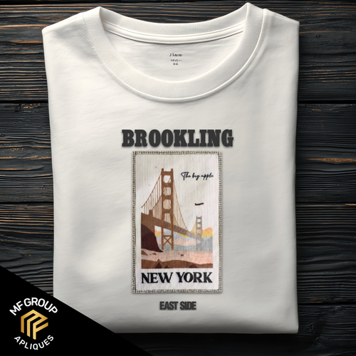 Brookling Postal - Aplique Termo-adherible
