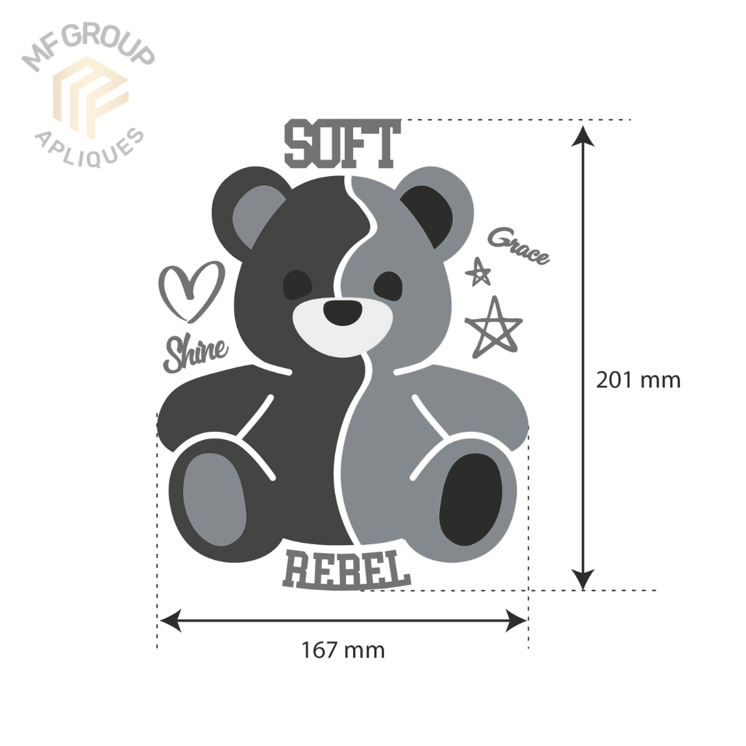 Soft Rebel - Aplique de oso Termo-adherible