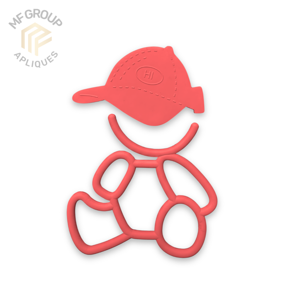Muñeco con cachucha - Aplique Termo-adherible Silicona