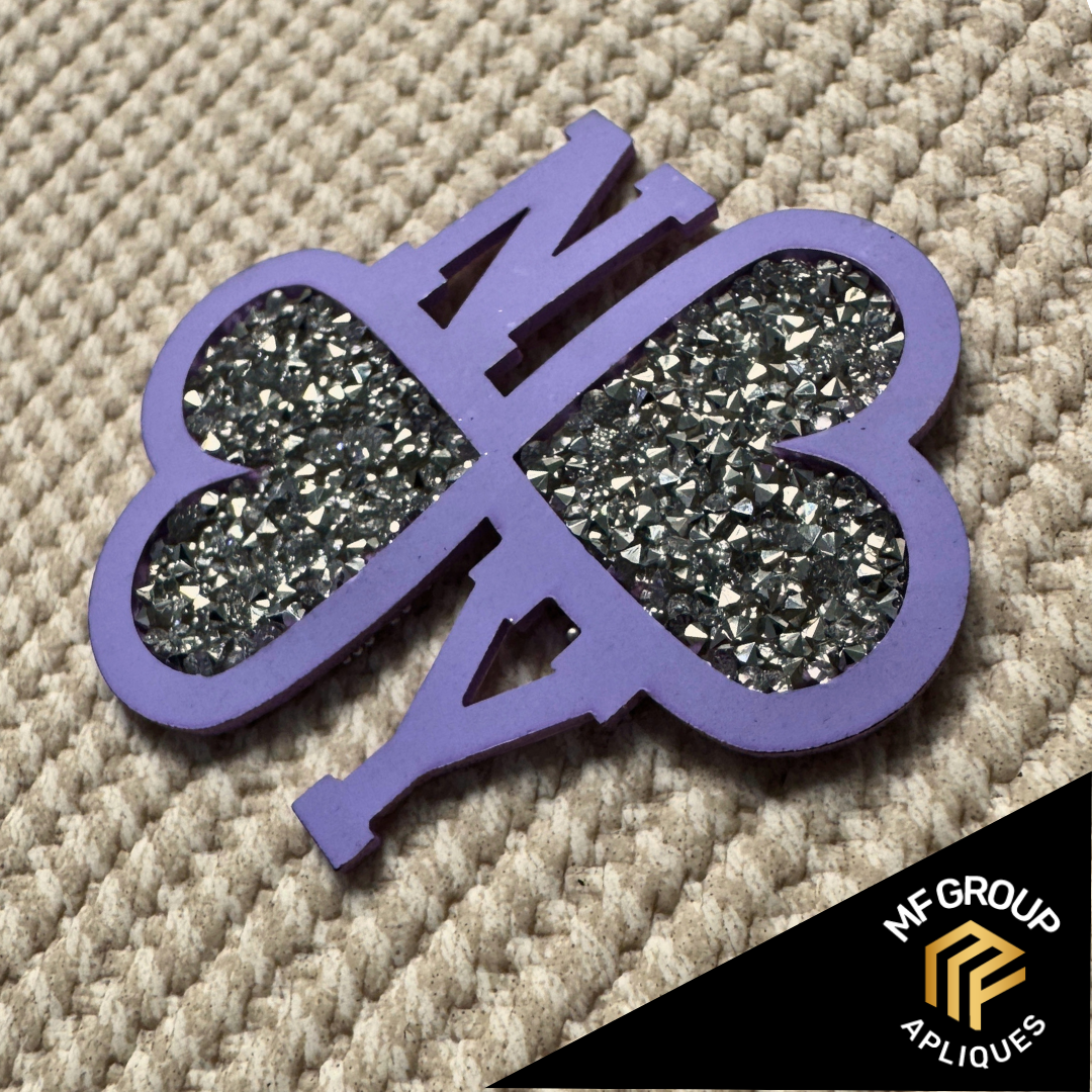 Trebol NY(New York) - Aplique Termo-adherible Strass