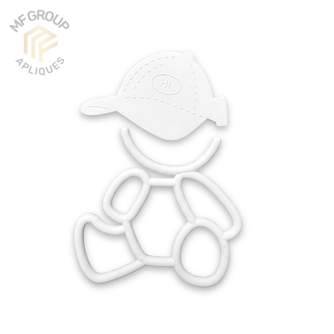 Muñeco con cachucha - Aplique Termo-adherible Silicona