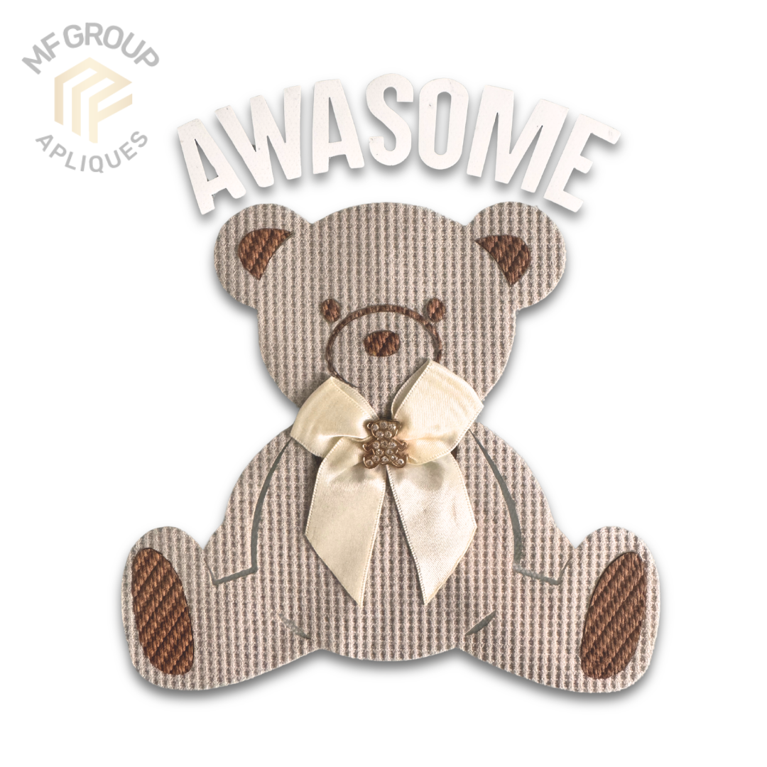Oso Awasome - Aplique de oso Termo-adherible