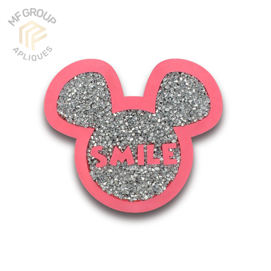 Ratón Smile - Aplique Termo-adherible Strass