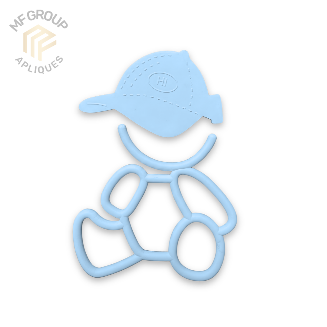 Muñeco con cachucha - Aplique Termo-adherible Silicona