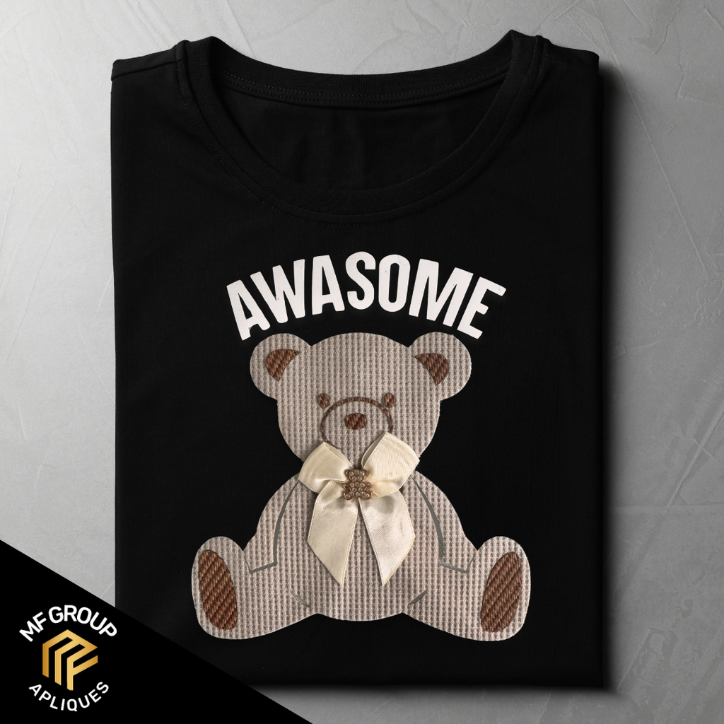 Oso Awasome - Aplique de oso Termo-adherible