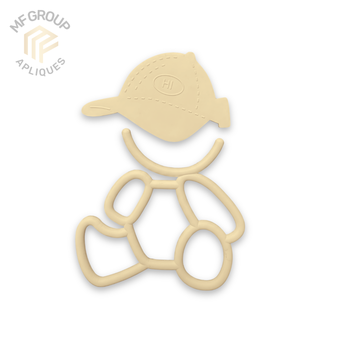 Muñeco con cachucha - Aplique Termo-adherible Silicona