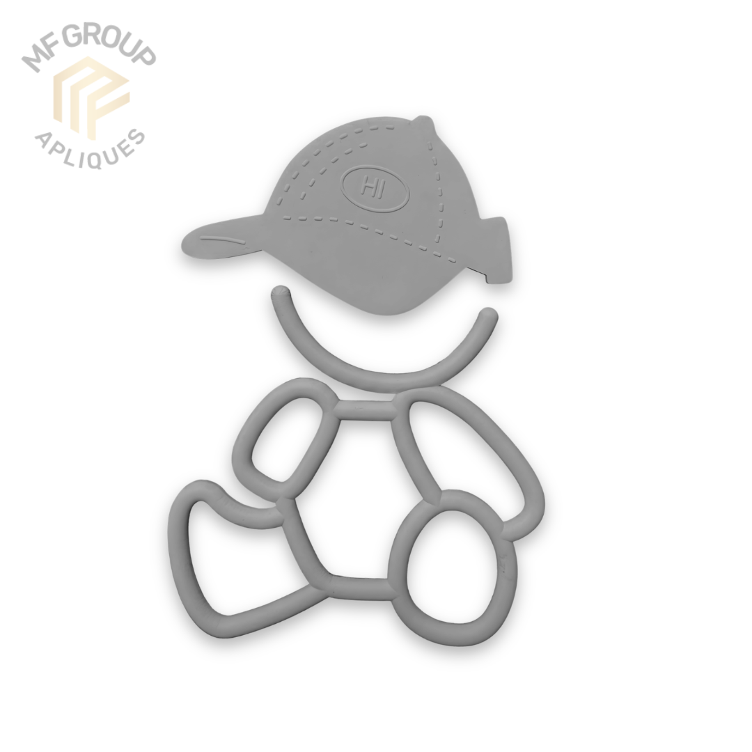 Muñeco con cachucha - Aplique Termo-adherible Silicona