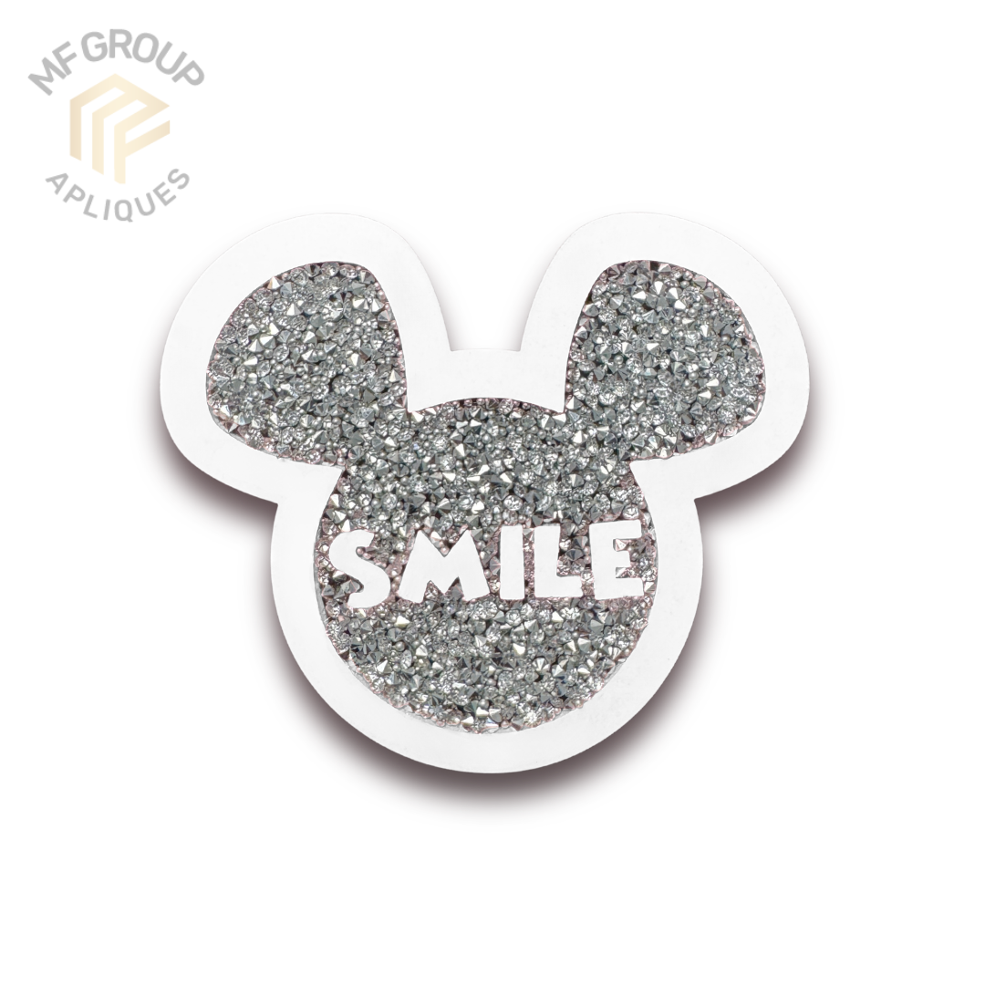 Ratón Smile - Aplique Termo-adherible Strass