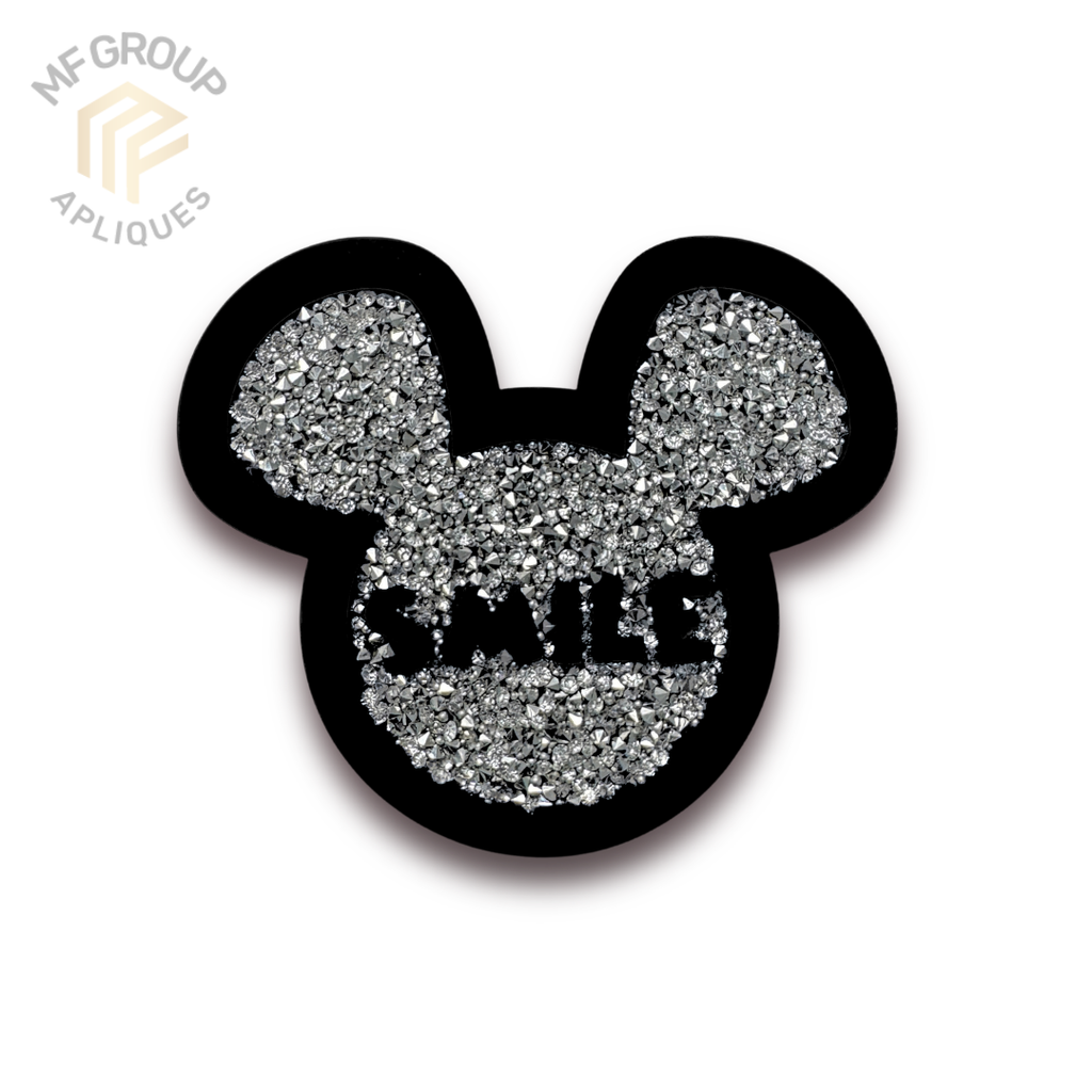 Ratón Smile - Aplique Termo-adherible Strass