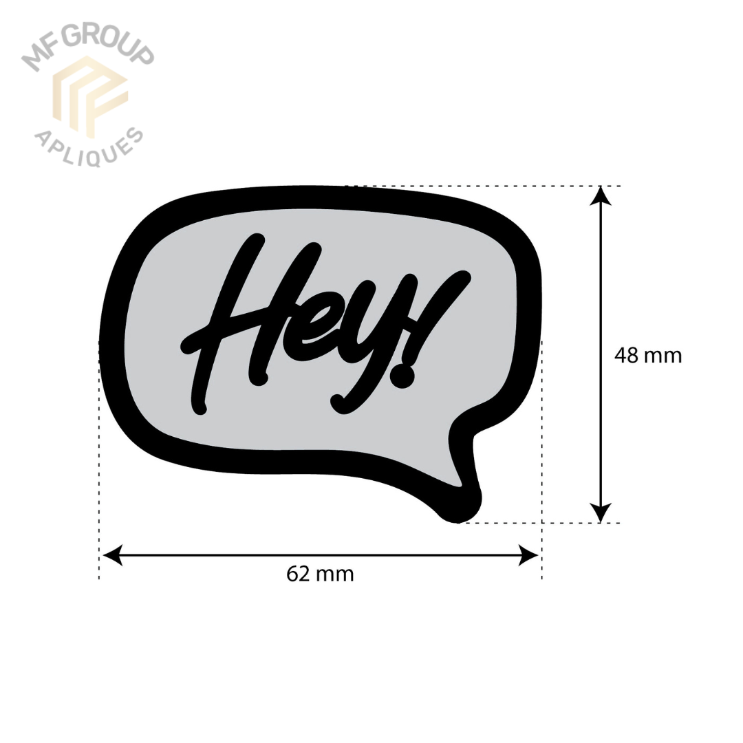 Hey! - Aplique Termo-adherible Strass (REF-0001)