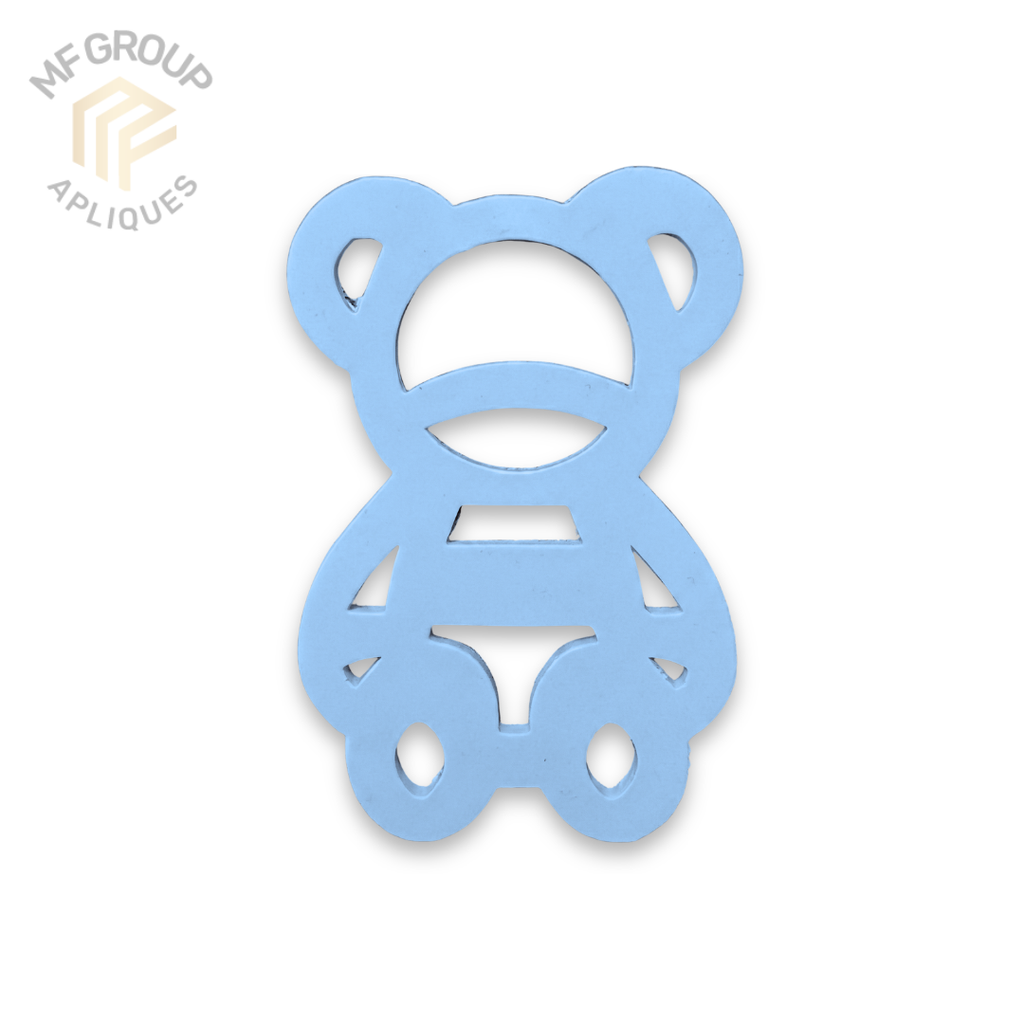 Oso en lineas - Aplique Termo-adherible Silicona