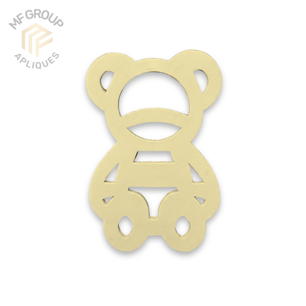 Oso en lineas - Aplique Termo-adherible Silicona