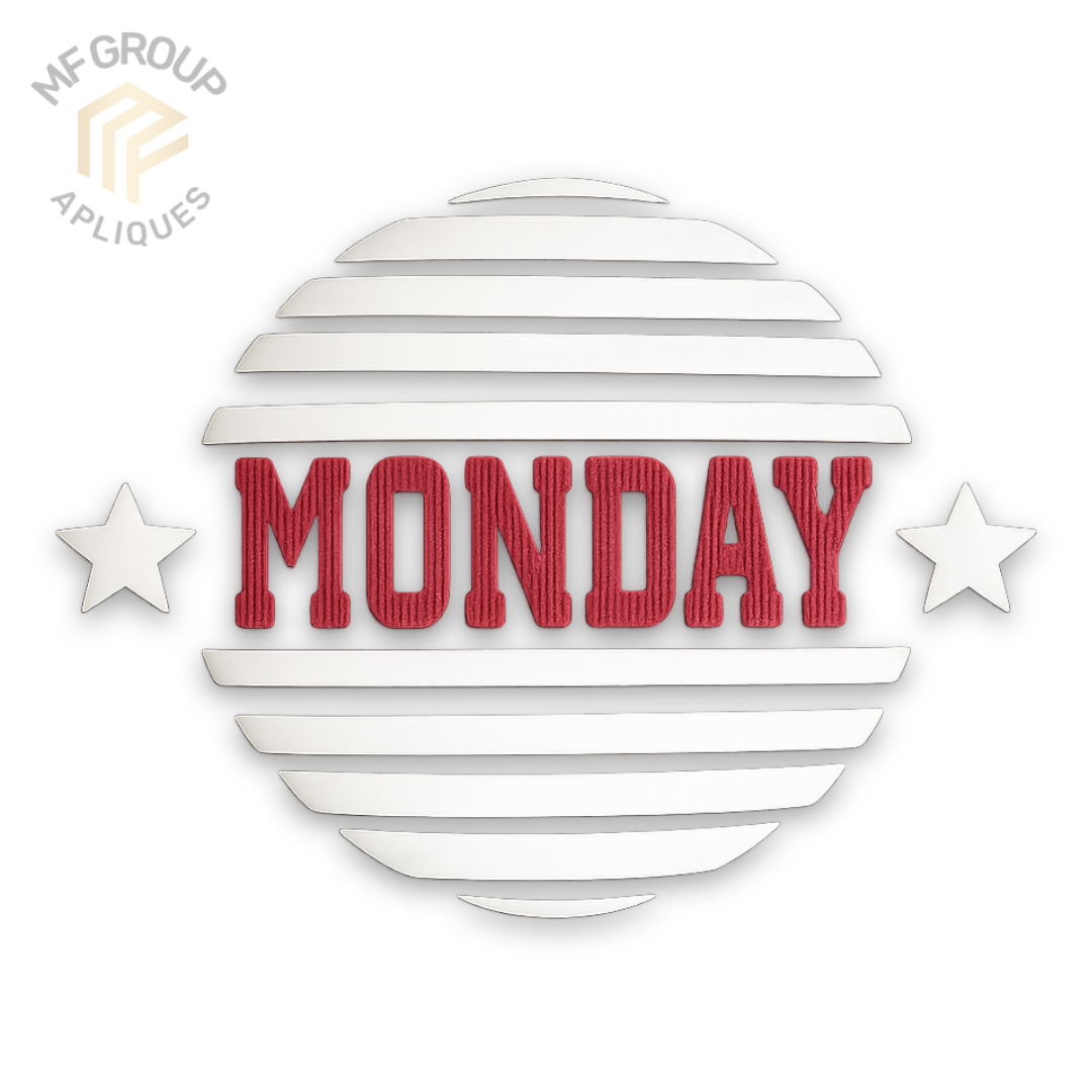 Monday - Aplique letrero Termo-adherible