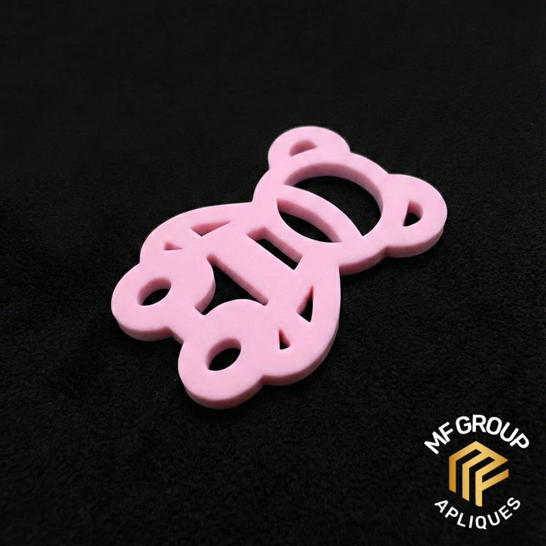 Oso en lineas - Aplique Termo-adherible Silicona