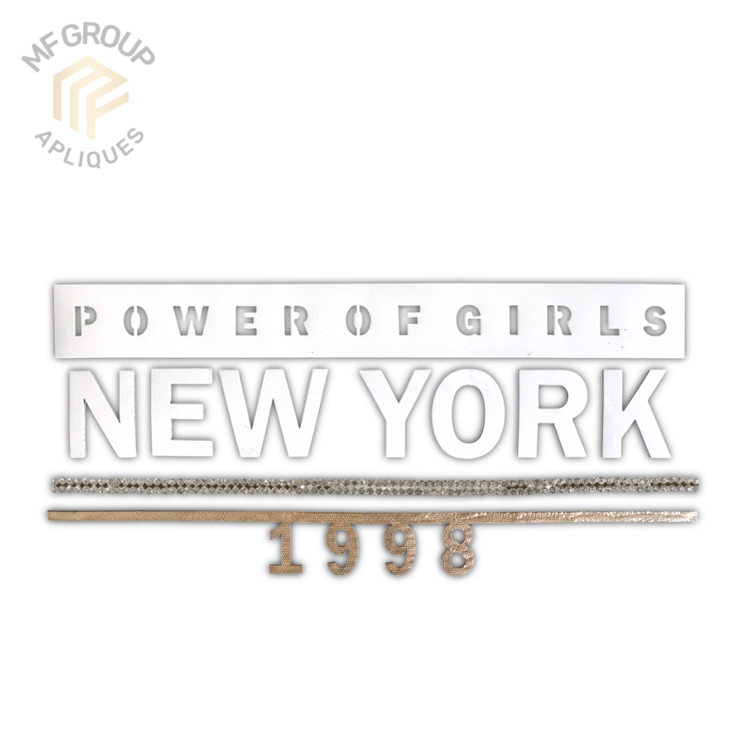 Power of Girls - New York - Aplique letrero Termo-adherible