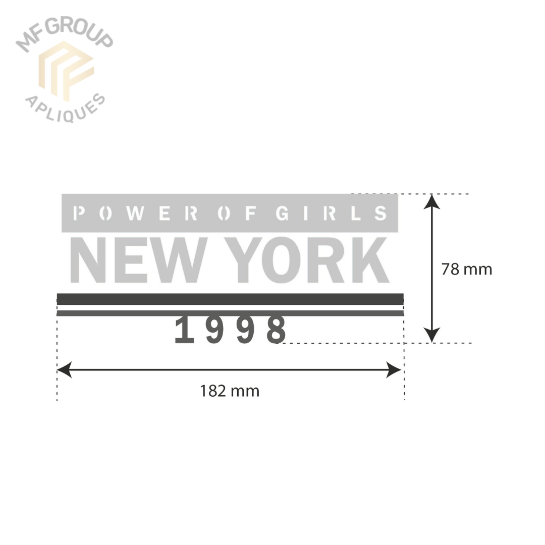 Power of Girls - New York - Aplique letrero Termo-adherible