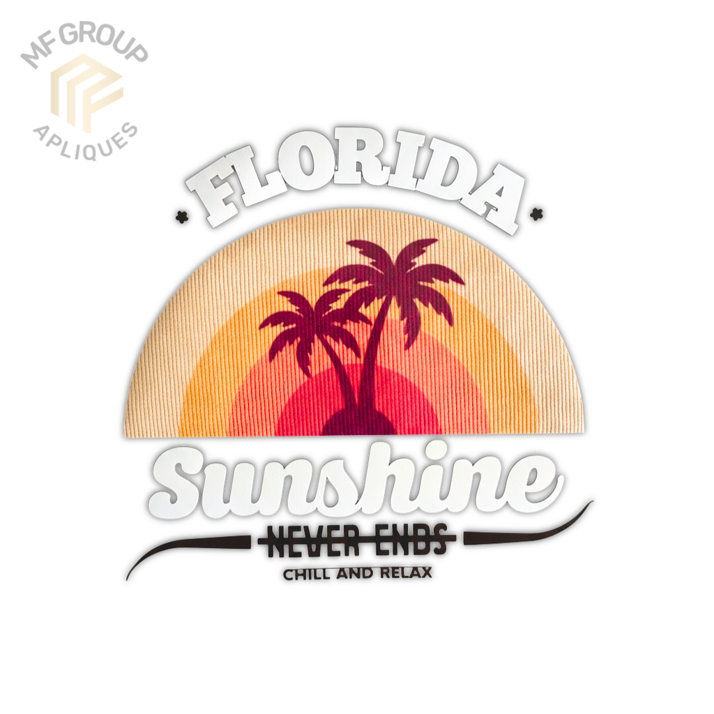 Florida Sunshine -  Aplique letrero Termo-adherible