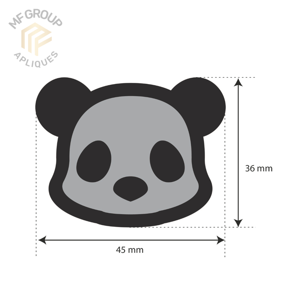 Panda - Aplique Termo-adherible Strass